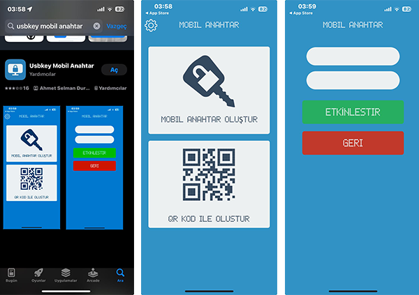 Usbkey Mobil Anahtar